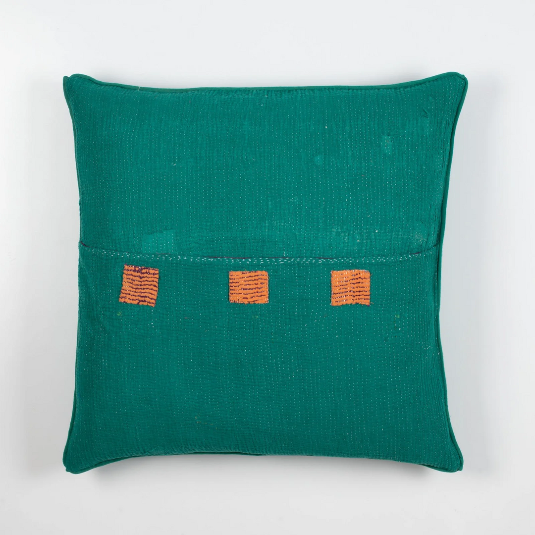 Vintage Ribbed Kantha Pillow Sham #0001