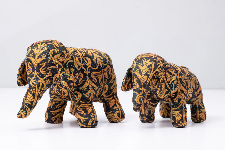 Vintage Silk Kantha Elephant #0004