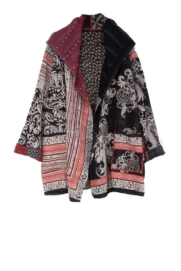 PAISLEY & PATCH KANTHA POCKET JKT - py4002-blk -