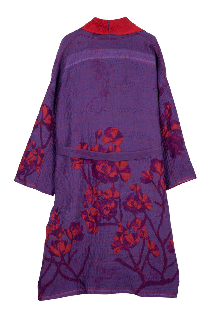 BLOOMING FLOWERS KANTHA SIMPLE ROBE - bf4334-prp -