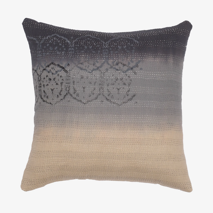 Cotton Ombre Block Printed Pillow Sham -Monotone -