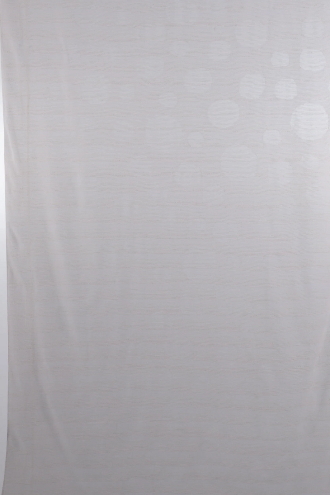 Vintage Circle Kantha Curtain -White -