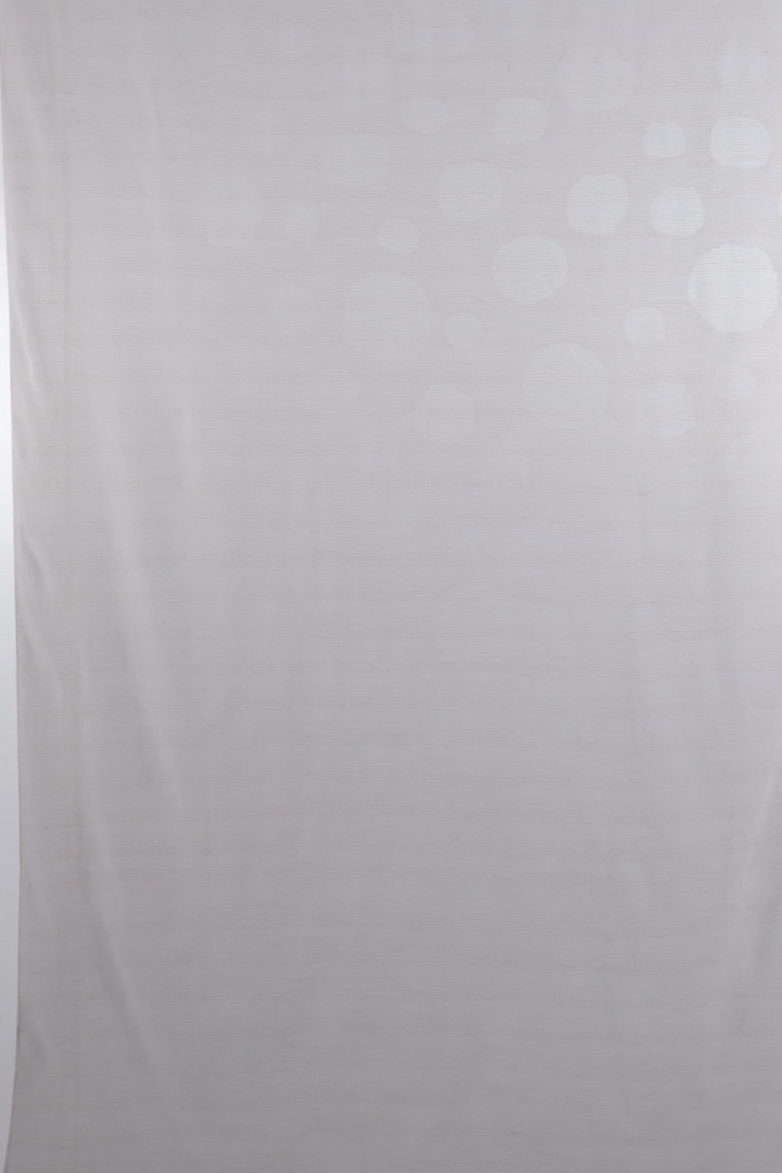 Vintage Circle Kantha Curtain -White -