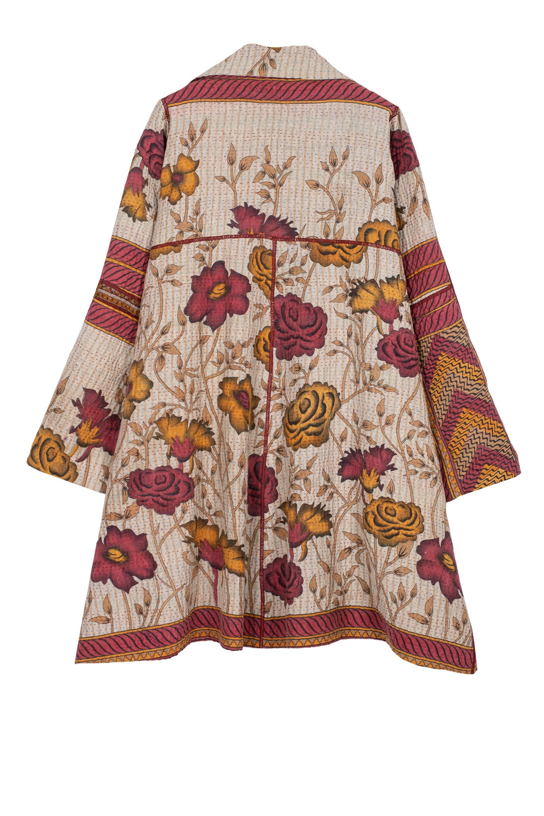 VINTAGE COTTON KANTHA A-LINE DUSTER - cv4311-5001a -