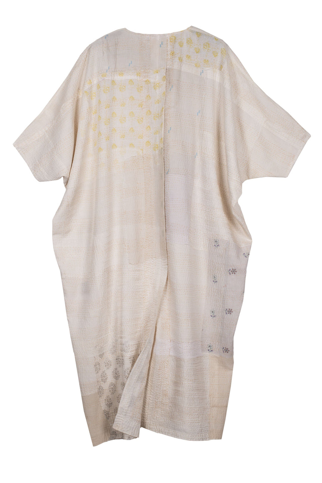 FRAYED PATCH KANTHA DOLMAN MAXI - fi2440-ivy -