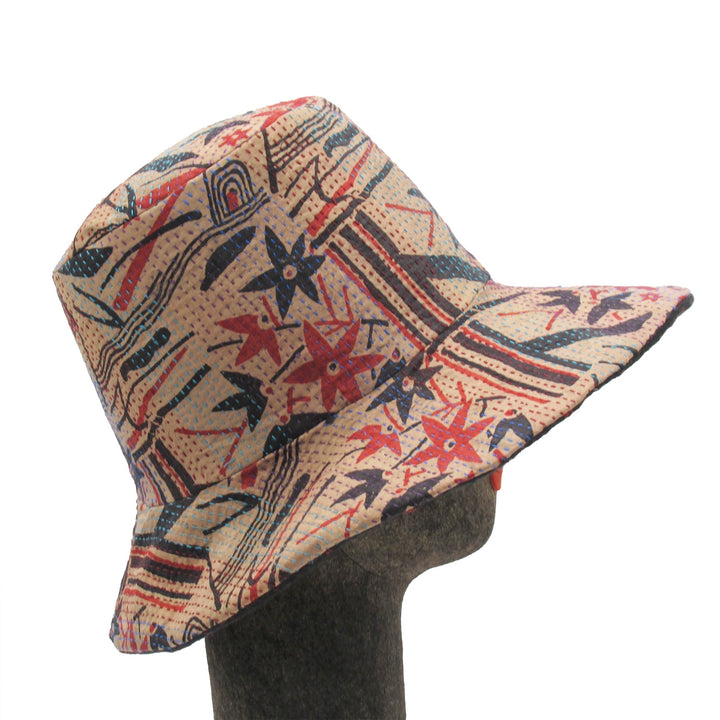 KANTHA  CAPELINE  HAT BY KYOKO MURAYAMA - kym-22-005 -