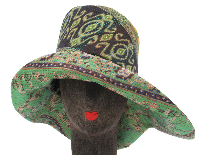 KANTHA  CAPELINE  HAT BY KYOKO MURAYAMA - kym-23-008 -