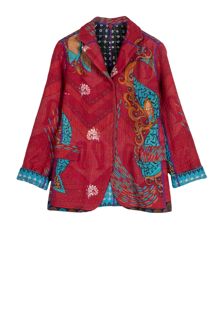 VINTAGE COTTON KANTHA BASIC JKT - cv4052-0001s -