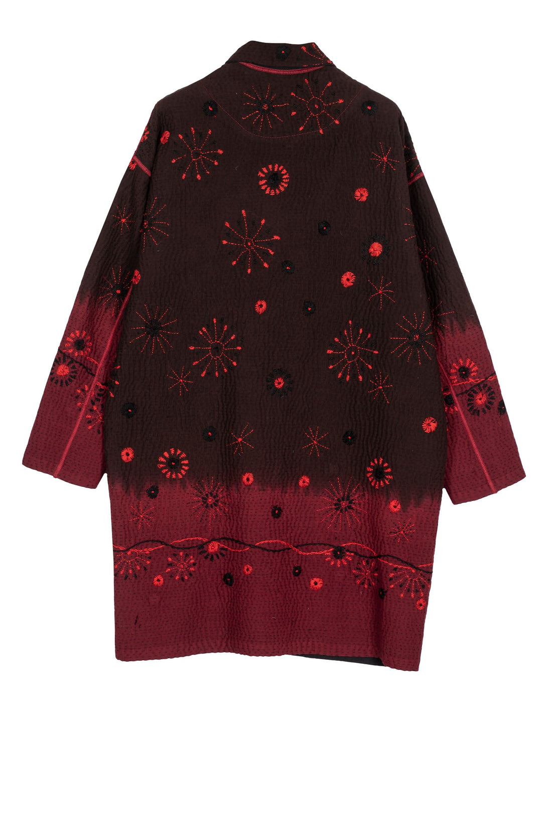 OMBRE SUN RALLI FIREWORKS KANTHA LONG LINE JACKET - of4059-red -