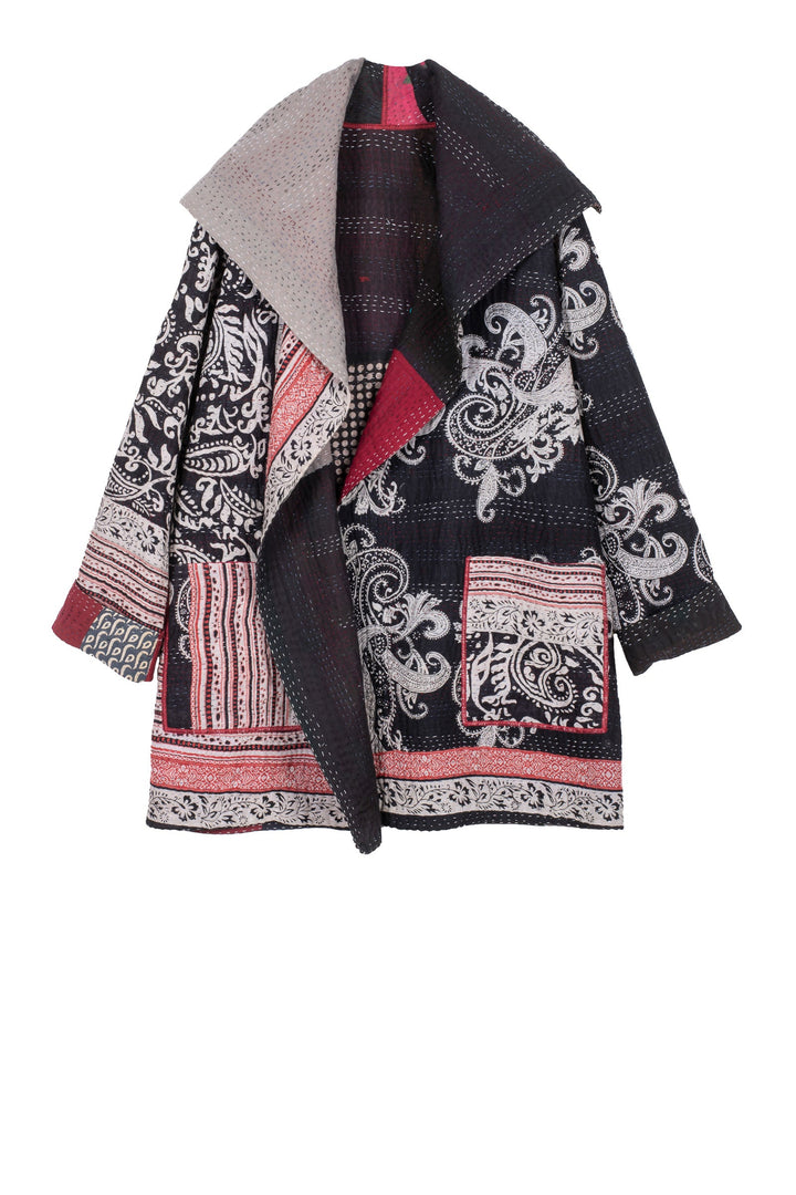 PAISLEY & PATCH KANTHA POCKET JKT - py4002-blk -