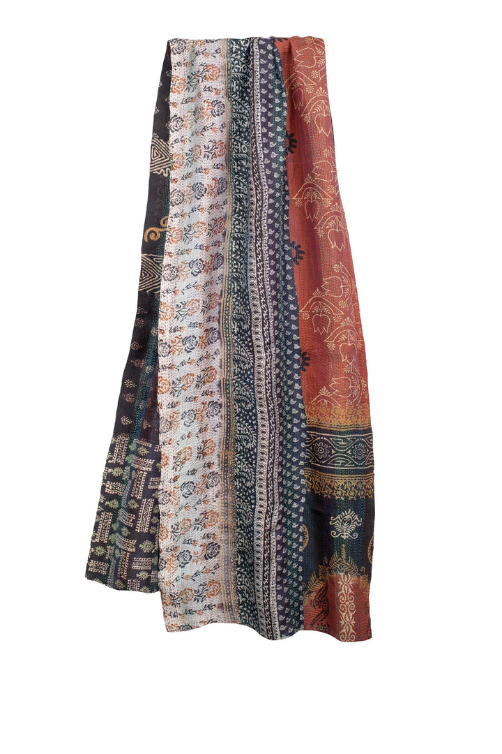 VINTAGE SILK KANTHA SCARF STANDARD - sv2801-0002a -